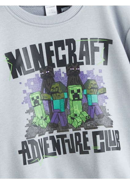 Yeni Sezon Bisiklet Yaka Minecraft Baskılı Erkek Çocuk Sweatshirt fırsatları
