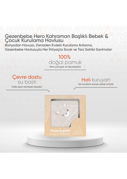 Hero Teddy Başlıklı Bebek Kurulama Havlusu 75 x 80 cm fiyatları