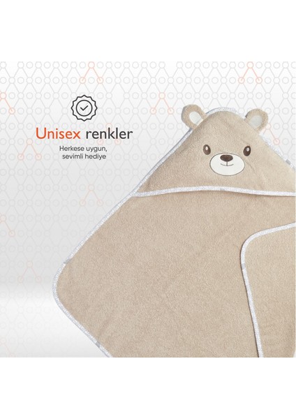 Hero Teddy Başlıklı Bebek Kurulama Havlusu 75 x 80 cm fırsatları