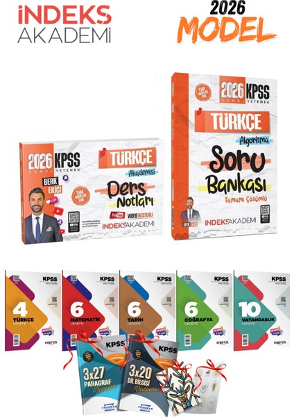 2026 Kpss Gygk Türkçe Soru Bankası - Ders Notları Seti ve 5li Branş Deneme Seti