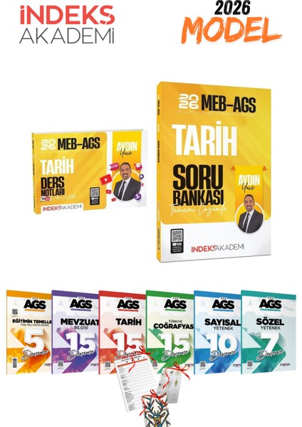 2026 Meb Ags Tarih Soru Bankası ve Ders Notları Seti + 6lı Branş Deneme (Aydın Yüce)