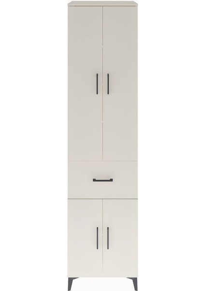 Hyperion Dolap 5 Raflı Tek Çekmeceli 4 Kapaklı 60X44X243 Aytaşı-Aytaşı