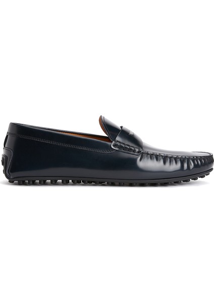 Lacivert Erkek Deri Driver