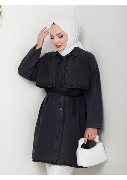 Tesettür Kot Kap- Siyah