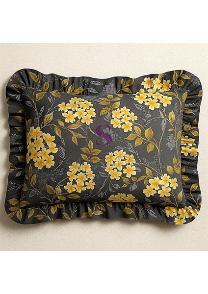 Nergis Çiçekli % 100 Pamuk Dört Tarafı Fırfırlı Yastık Kılıfı 2 Adet fiyatları