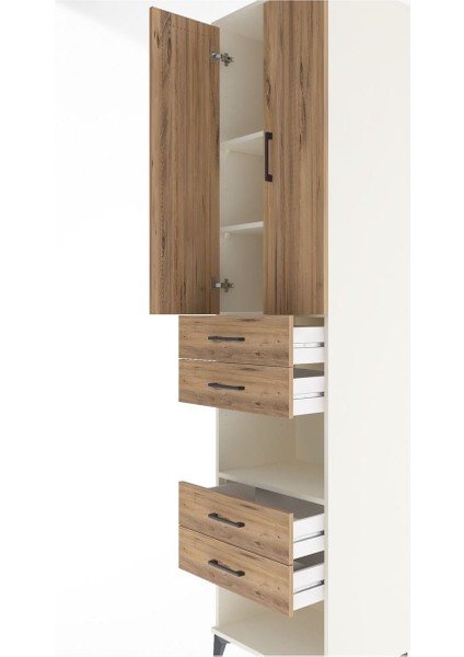 Hyperion Dolap 4 Raflı 4 Çekmeceli 2 Kapaklı 60X44X243 Aytaşı-Çam indirimleri