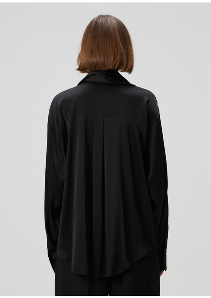 Sinton Siyah Saten Gömlek fırsatları