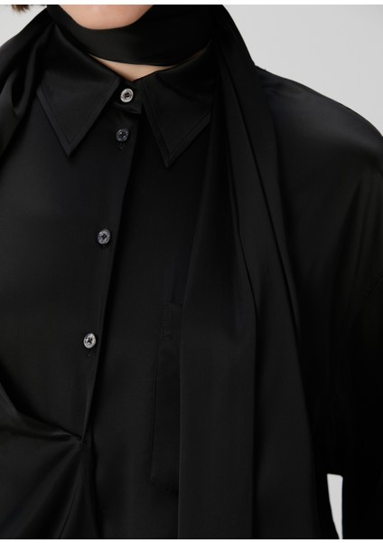 Sinton Siyah Saten Gömlek indirimleri