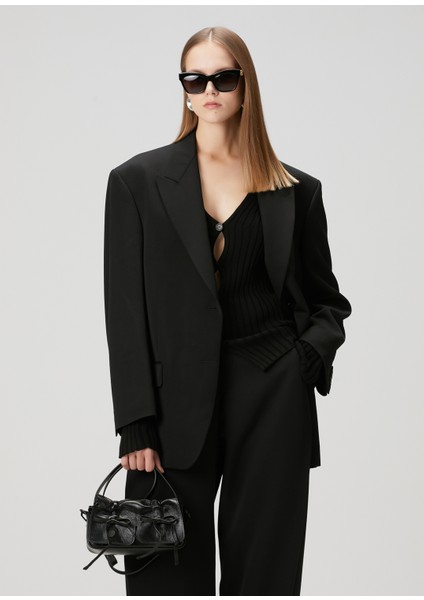 Siyah Yün Blazer