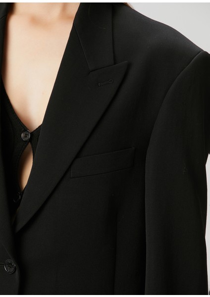 Siyah Yün Blazer