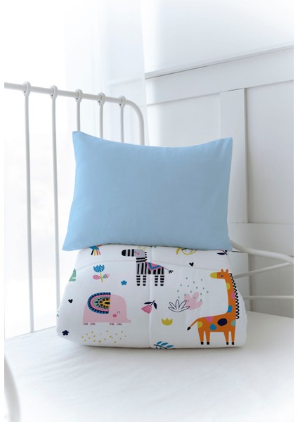 Organik Baskılı Bebek (100X150 Cm) Yorgan Seti - Iconic Serisi - Renkli Geometrik Hayvanlar modelleri