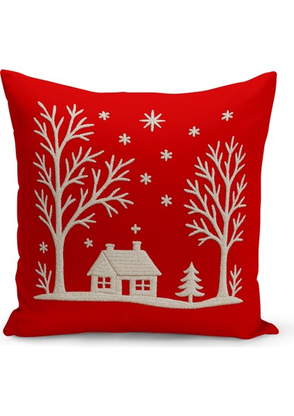 Yılbaşı Serisi Çift Tarafı Dijital Baskılı Kırlent Kılıfı (Christmas Noel Cushion Cover)