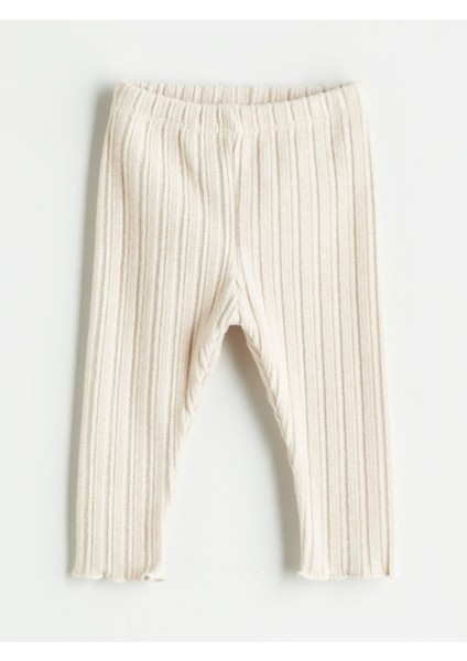 Yeni Sezon Beli Lastikli Kız Bebek Tayt