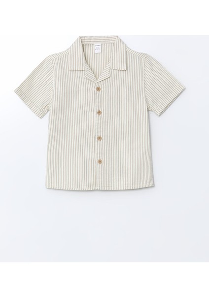 Yeni Sezon Çizgili Erkek Çocuk Keten Gömlek modelleri