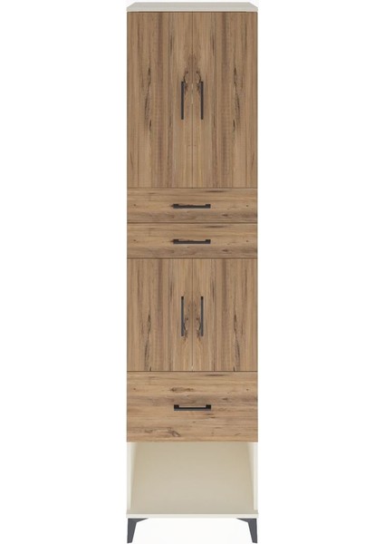 Hyperion Dolap 3 Raflı 3 Çekmeceli 4 Kapaklı 60X44X243 Aytaşı-Çam