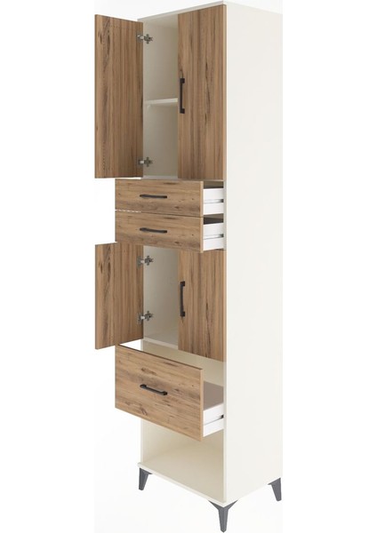 Hyperion Dolap 3 Raflı 3 Çekmeceli 4 Kapaklı 60X44X243 Aytaşı-Çam fırsatları