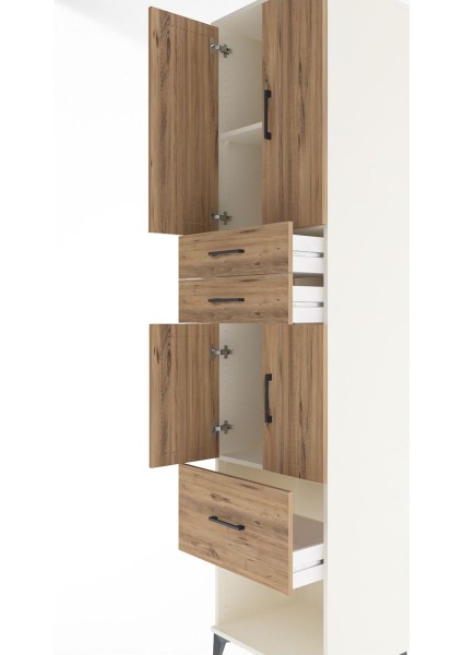 Hyperion Dolap 3 Raflı 3 Çekmeceli 4 Kapaklı 60X44X243 Aytaşı-Çam indirimleri