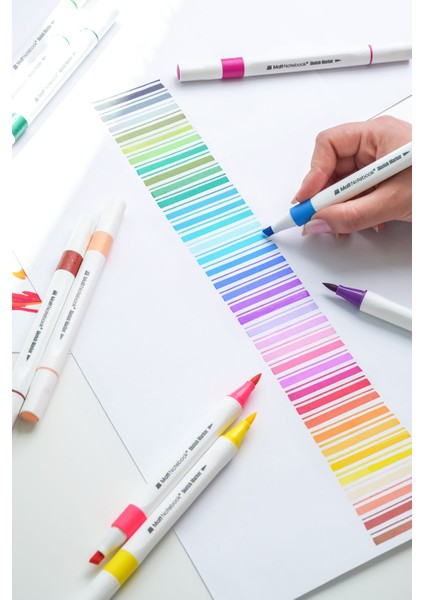 36 Renk Çift Uçlu Keçeli Kalem Seti Kutulu Brush + Chisel fırsatları