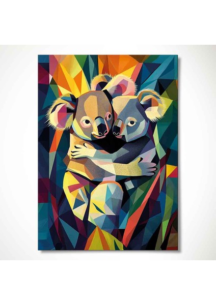 “love Koalas – Soyut Renkli Modern Sanat Tablosu” fiyatları
