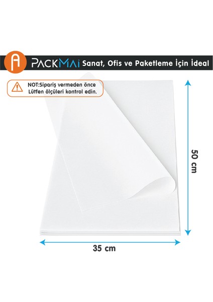 35X50 cm Beyaz Pelur Kağıt (1000 GR-264 Yaprak) Paketleme | Hediye | Kopya Kağıdı – Ince, Şeffaf ve Çok Amaçlı fiyatları