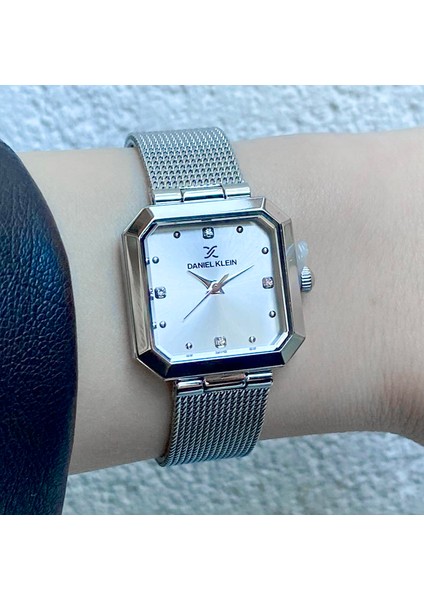 DKE.1.10954 Kare Kadran Hasır Kordon 3 Atm Suya Dayanıklı Kadın Kol Saati