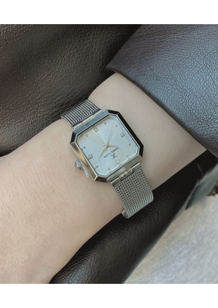 DKE.1.10954 Kare Kadran Hasır Kordon 3 Atm Suya Dayanıklı Kadın Kol Saati fiyatları
