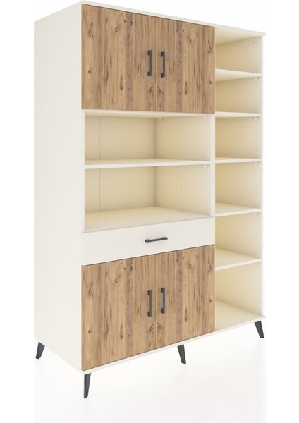 Kronos Dolap 10 Raflı Tek Çekmeceli 4 Kapaklı 132X59X195 Aytaşı-Çam/aytaşı fiyatları