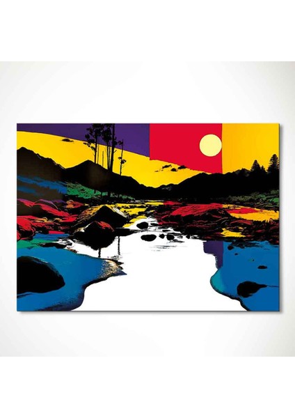 “renkli Doğa – Pop Art Tarzı Modern Manzara Tablosu” fiyatları