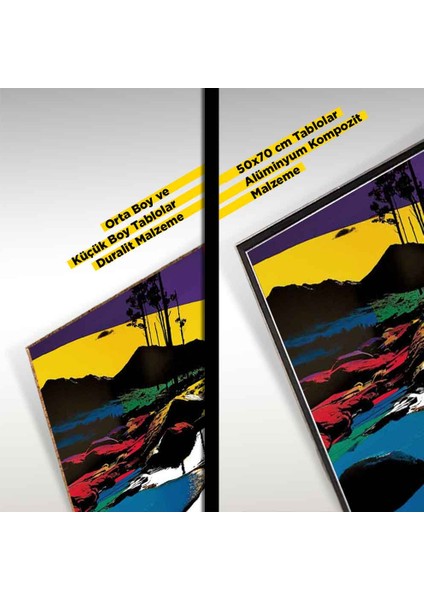 “renkli Doğa – Pop Art Tarzı Modern Manzara Tablosu” modelleri