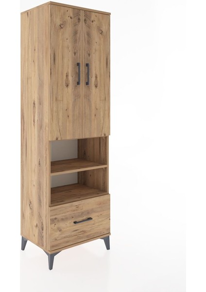 Hyperion Dolap 3 Raflı Tek Çekmeceli Tek Askılı 60X44X195 Çam-Çam fiyatları