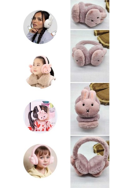 1 Adet Tavşan Model Kışlık Kulaklık Peluş Kulaklık Çocuk Peluş Kulaklık Kız Çocuk Kulaklık