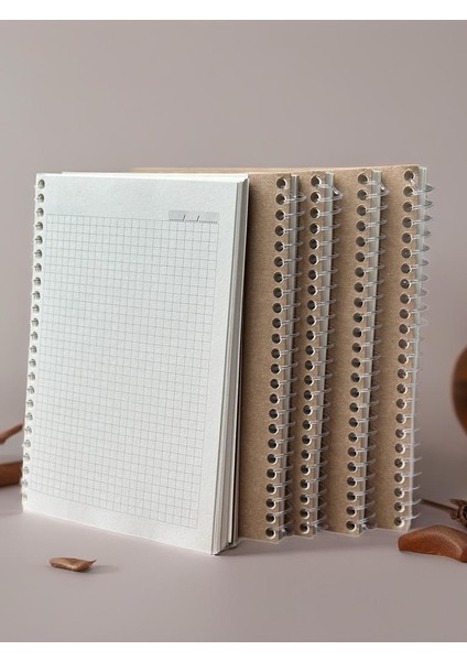 Kareli Defter 14,8X21 cm | Göz Yormayan Geri Dönüşüm Kağıdı | 140 Sayfa modelleri