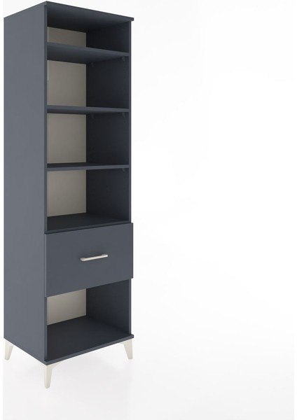 Hyperion Dolap 4 Raflı Tek Çekmeceli 60X44X195 Antrasit-Antrasit fiyatları