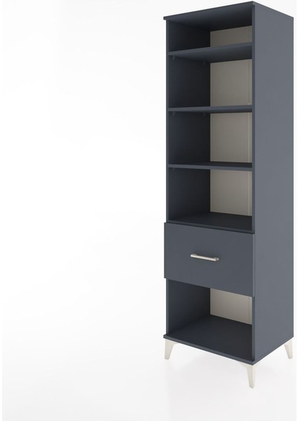 Hyperion Dolap 4 Raflı Tek Çekmeceli 60X44X195 Antrasit-Antrasit modelleri