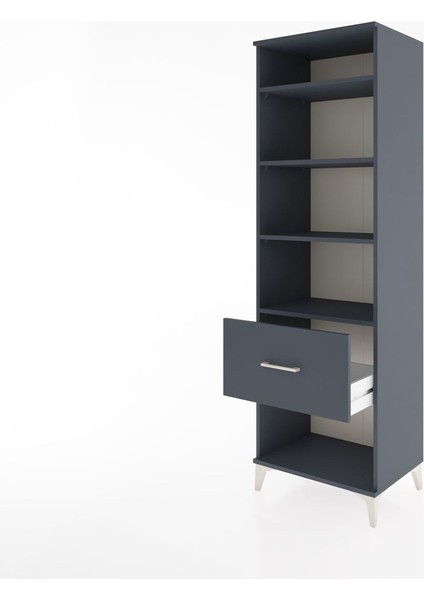 Hyperion Dolap 4 Raflı Tek Çekmeceli 60X44X195 Antrasit-Antrasit fırsatları