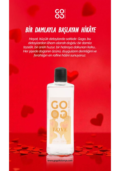 Gogo Love Kolonya 250ML Cam Şişe - 15 Adet fırsatları