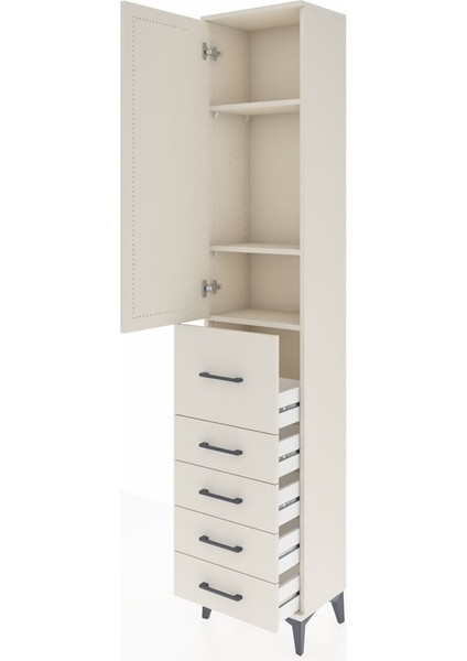 Arges Dolap 3 Raflı 5 Çekmeceli Tek Kapaklı 44X30X221 Aytaşı-Aytaşı fırsatları