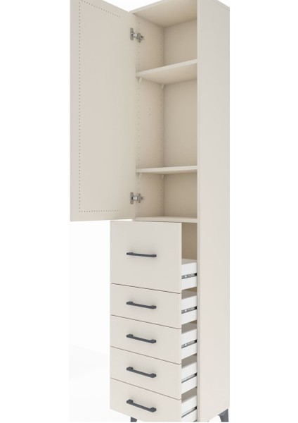 Arges Dolap 3 Raflı 5 Çekmeceli Tek Kapaklı 44X30X221 Aytaşı-Aytaşı indirimleri