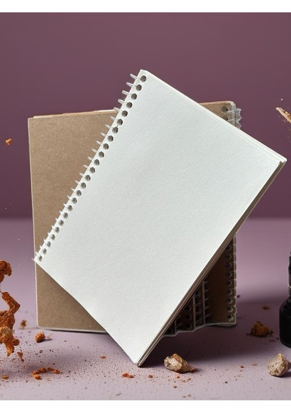 Çizgisiz Defter 14,8X21CM | Göz Yormayan Geri Dönüşüm Kağıtlı | 70 Yaprak / 140 Sayfa