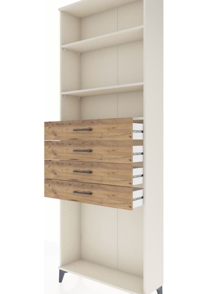 Arges Dolap 3 Raflı 4 Çekmeceli 88X30X243 Aytaşı-Çam indirimleri