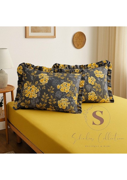 Nergis Çiçekli % 100 Pamuk Yatak Çarşafı + 2 Adet Yastık Kılıfı fiyatları