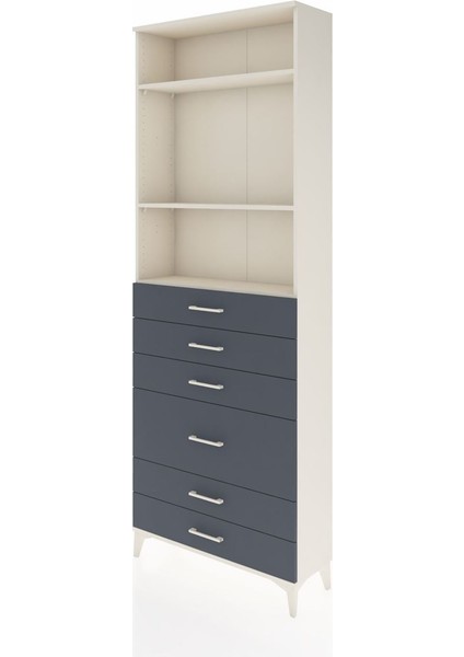 Arges Dolap 3 Raflı 6 Çekmeceli 2 Kapaklı 88X30X243 Aytaşı-Antrasit modelleri