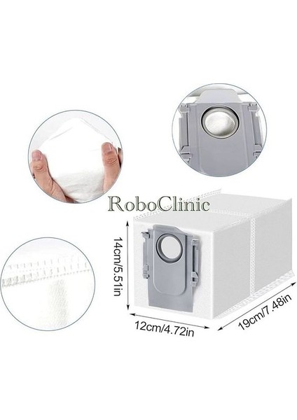 Roborock Q Revo Curv (Curve) Robot Süpürge Uyumlu Yedek Toz Torbası - 2 Adet