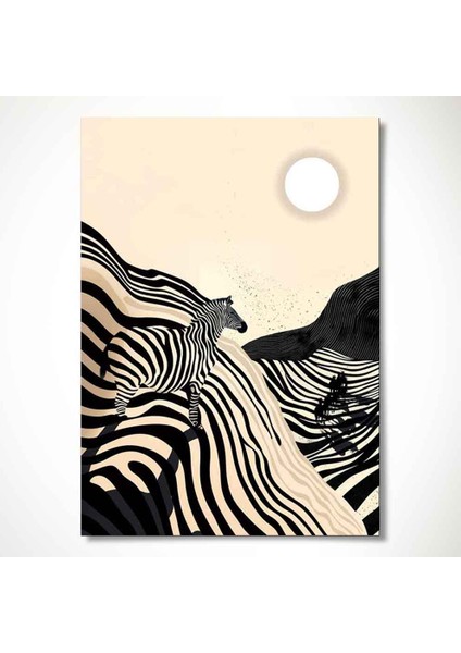 “zebra Rüyası – Minimalist Çizgisel Modern Sanat Tablosu” fiyatları