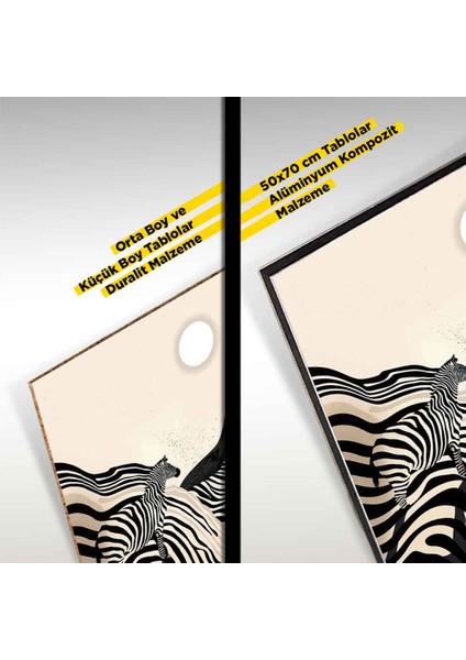 “zebra Rüyası – Minimalist Çizgisel Modern Sanat Tablosu” modelleri