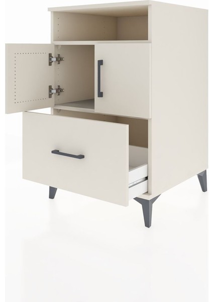 Kronos Komodin 2 Raflı Tek Çekmeceli 2 Kapaklı 60X59X96 Aytaşı-Aytaşı fırsatları