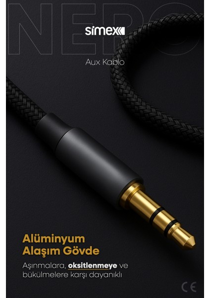 Type C Dac Sa-02 Nero Kumaş Aux Kablosu indirimleri