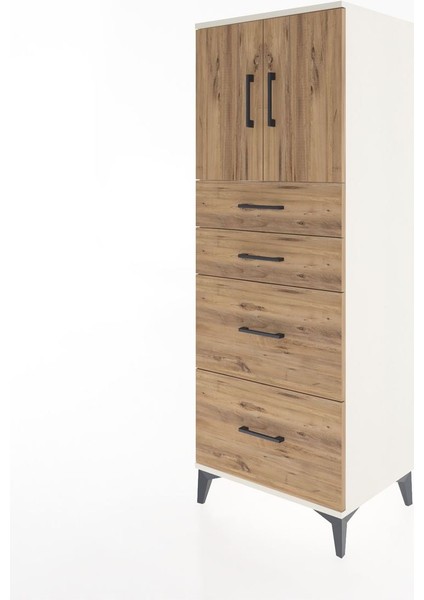Hyperion Dolap 2 Raflı 4 Çekmeceli 2 Kapaklı 60X44X163 Aytaşı-Çam modelleri