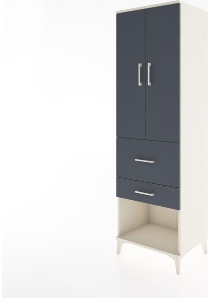 Hyperion Dolap 3 Raflı 2 Çekmeceli 2 Kapaklı 60X44X195 Aytaşı-Antrasit modelleri