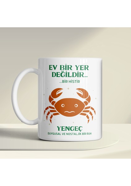 Yengeç Burcu Kahve Kupası – Astroloji Temalı Duygusal Hediye
